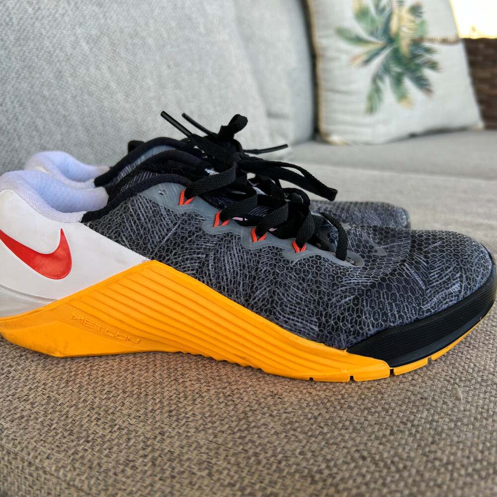 Nike Metcon 5 Men's Training Shoes Black/Orange/White Size 6.5